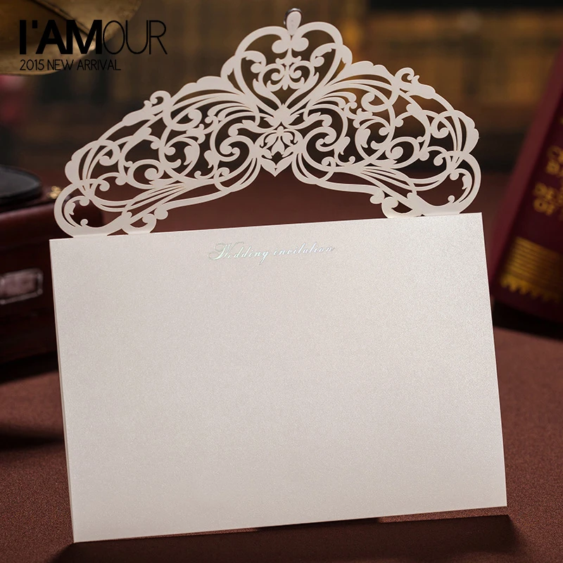 Персонализированные элегантный цветочный с точными вырезами свадебные