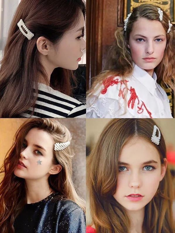 Модная жемчужная заколка для волос женщин элегантный корейский дизайн