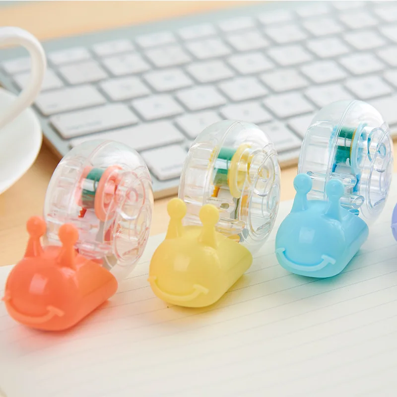 

Coloffice correction tape modified cartoon cute snail styling correction tapes kawaii adhensive tape school office supplies 1pc