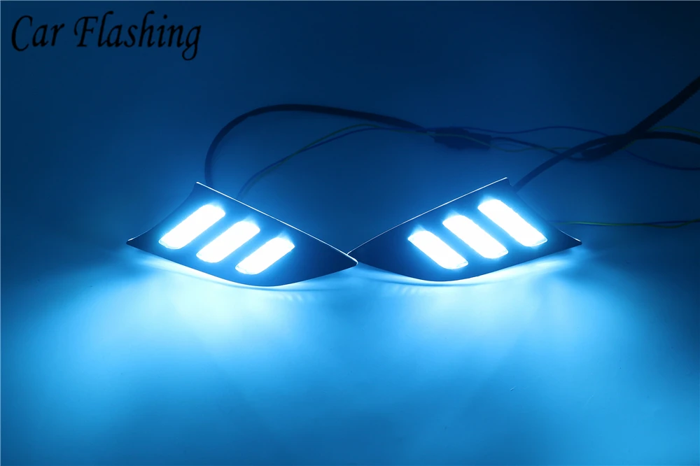 Автомобильная проблесковая 1 пара автомобиля led DRL Противотуманные Фары