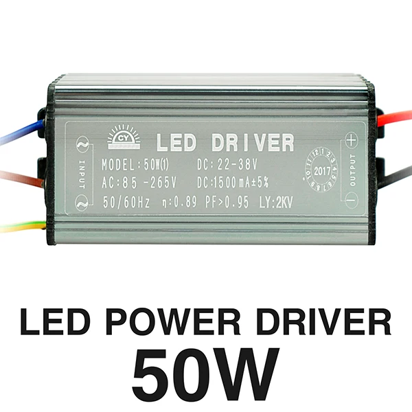 Светодиодный драйвер 10 Вт 20 Вт 30 Вт 50 Вт 70 Вт преобразования AC85-265V для DC22-38V без мерцания светодиодный драйвер "сделай сам" для потолочные светильник Точечный светильник IP67 Водонепроницаемый - Цвет: 50W