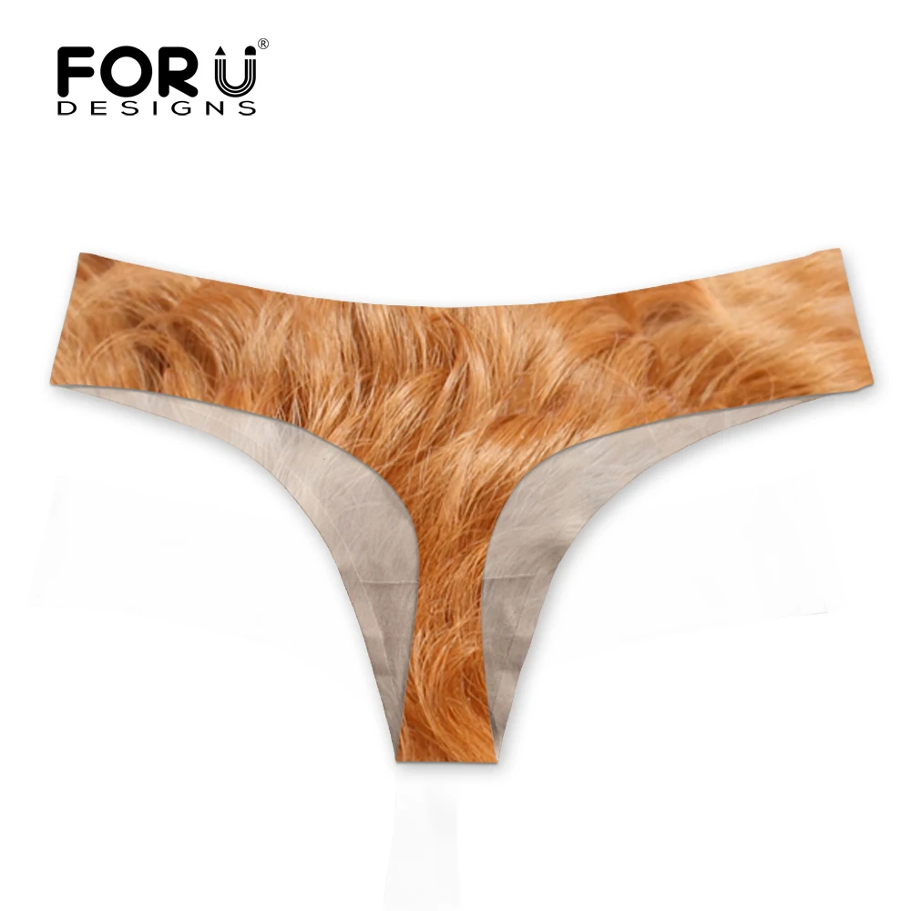 FORUDESIGNS, сексуальные женские стринги, нижнее белье, трусики с милым принтом кошек, женские стринги, трусы, бесшовные, дамское нижнее белье