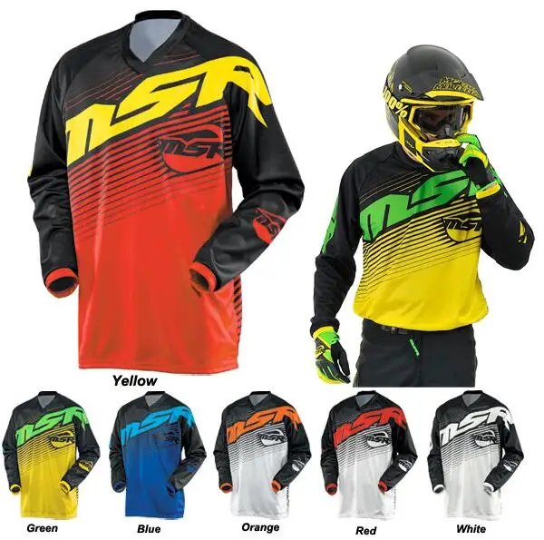 2017 moto cross jersey Новая оптовая продажа camisetas ciclista Mayhem Lite Blocker черный/hi-viz Dirt Bike MX Jersey |