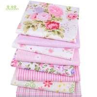 chainho 8pcslottwill cotton fabric pink floral patchwork cloth for diy quilting sewing babychildren sheets dress material