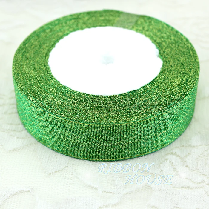 Лента из органзы с металлическим блеском 3/4 дюйма (20 мм) 25 ярдов/рулон|glitter organza