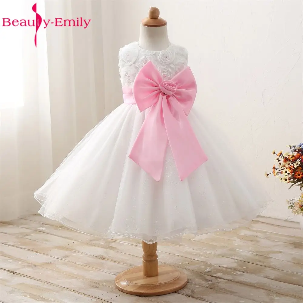 Детское вечернее платье фатиновое с цветочным узором для девочек на свадьбу