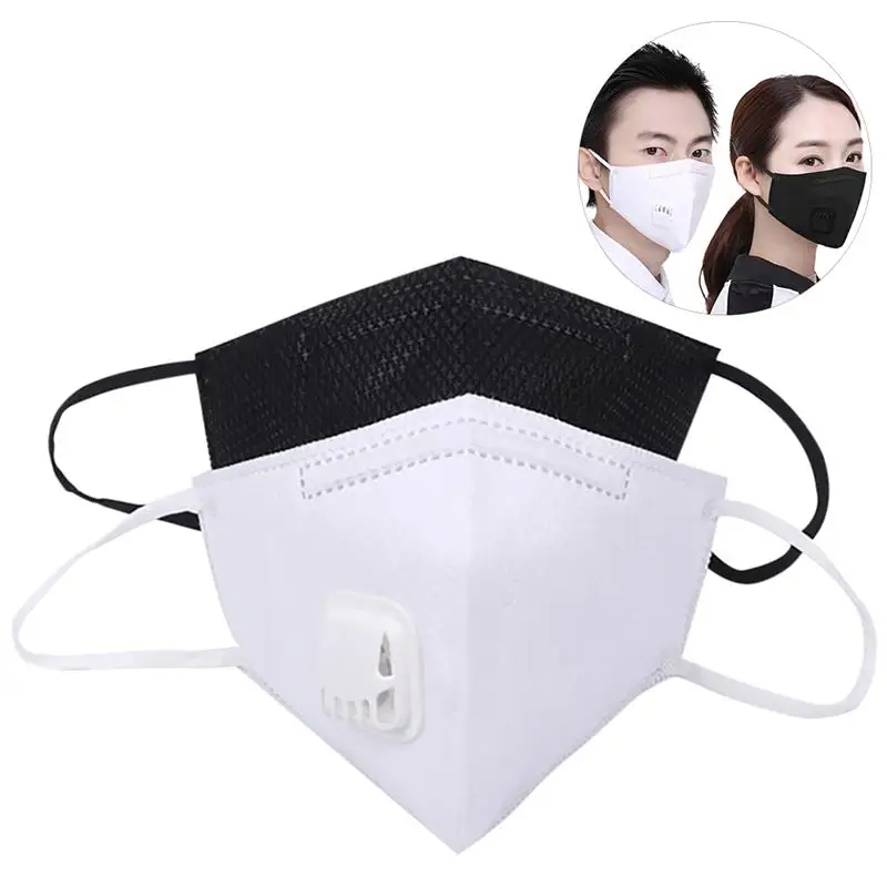 4 шт. PM2.5 анти-дымовая Маска дыхательный клапан Анти-пыль рот маска угольный фильтр респиратор дышащая Пылезащитная маска