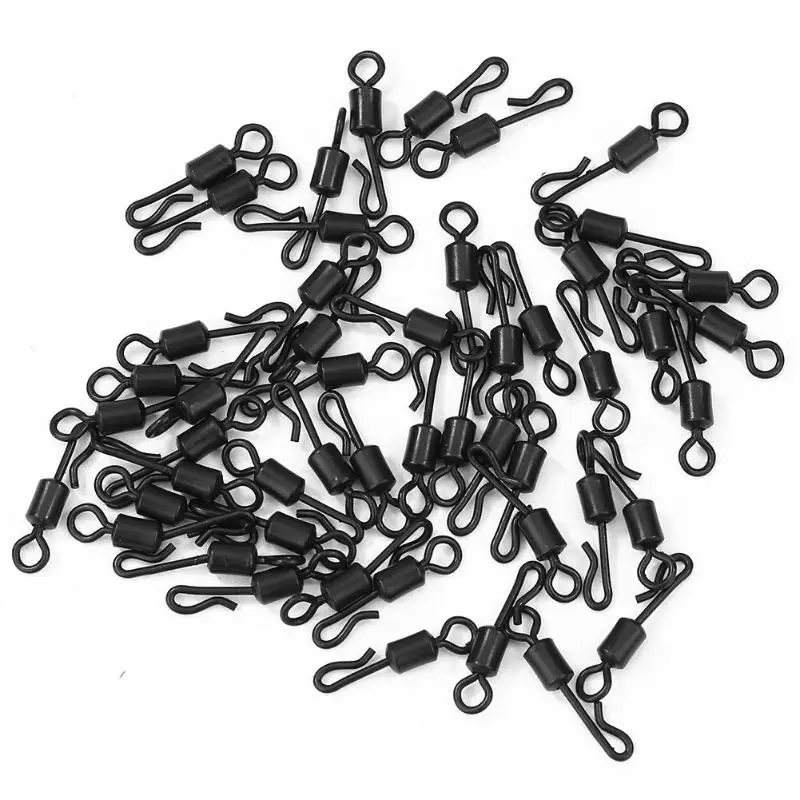 50pcs Поворотные твердые кольца, 8 слов, разъем для рыбалки, стальной шариковый подшипник, крючки, Conector, аксессуары для рыбалки на открытом воздухе, принадлежности - Цвет: 50pcs