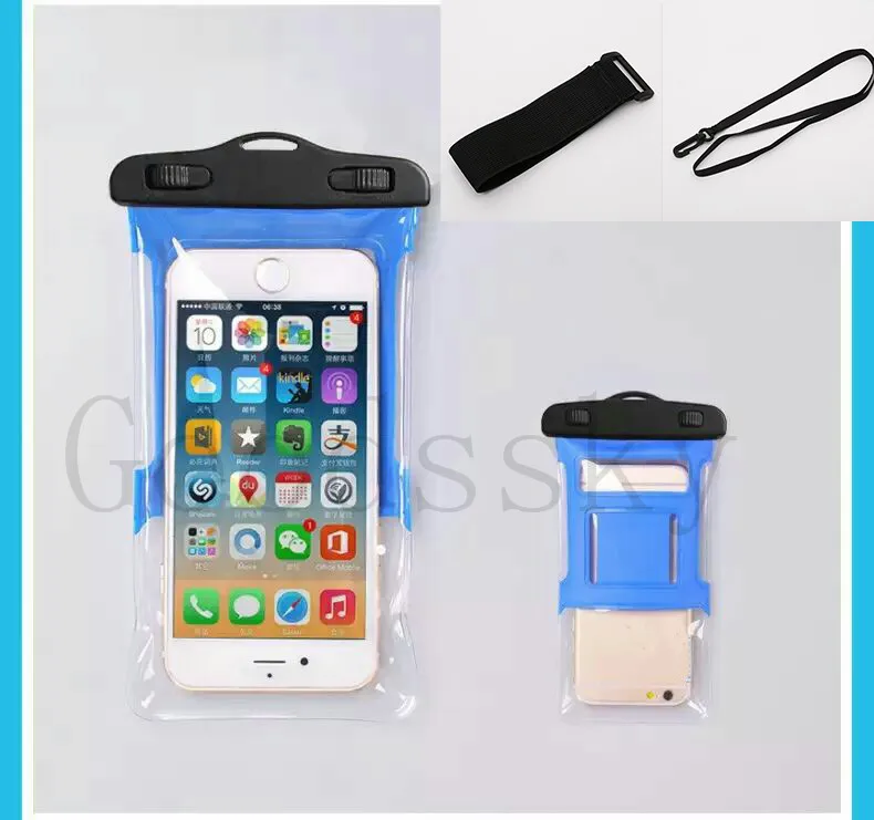 007skyblue Водонепроницаемый сумка чехол для samsung Galaxy S3 S4 S5Mini S6 S7 край S8 S9 J3 J5 J7 A5 A7 Водонепроницаемый Аксессуары для мобильных телефонов - Цвет: 007skyblue