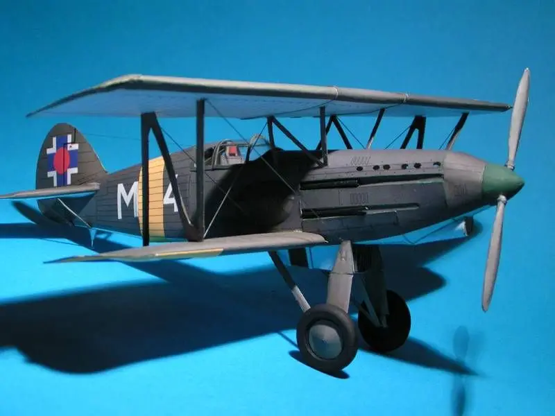 1:33 Бумажная модель чешского истребителя Avia B.534 WW II подарок для мальчика бумажная