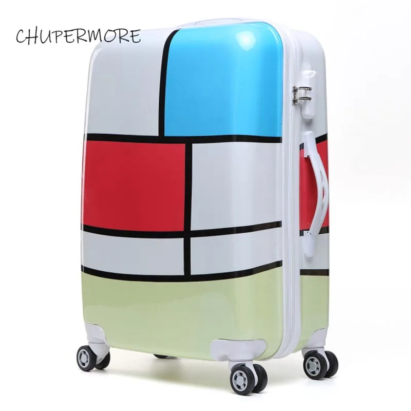 style 3 Chupermore модные креативные сумки на колёсиках для мужчин чемодан колеса 20 дюймов женские дорожные сумки пароль тележка - Цвет: style 3