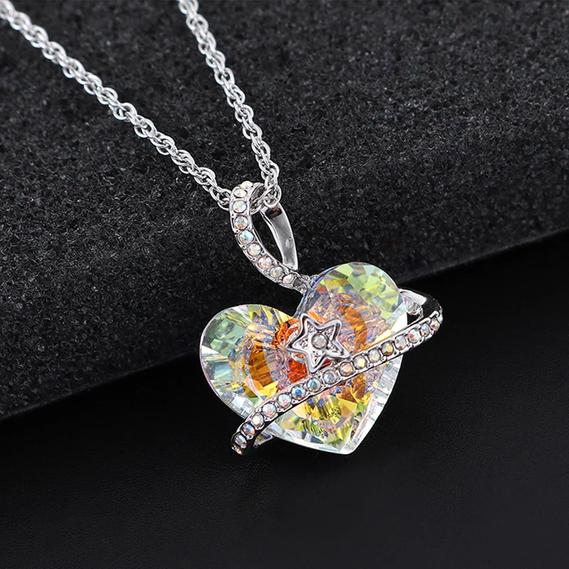 Роскошные романтичные ожерелья и подвески с сердечками от Swarovski перегородки для