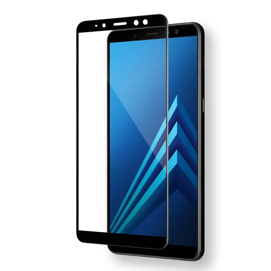 9H 2.5D полное покрытие закаленное стекло для Samsung Galaxy A8 Plus 2018 Защитное