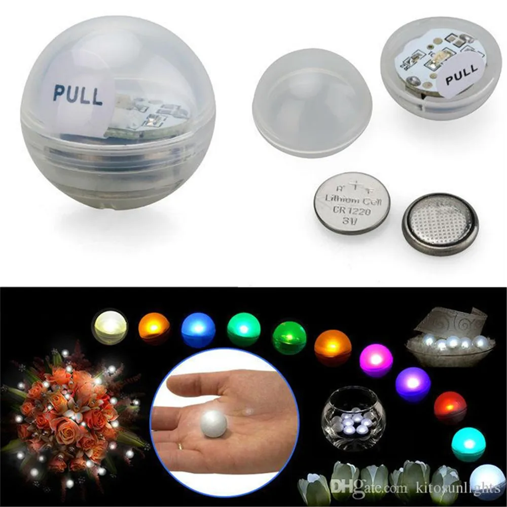 

48 pieces/ lot 12 Colors Wedding Party Supplies Mini Fairy LED Pearl Light, Party Berry Light, Floating LED Pool Lights
