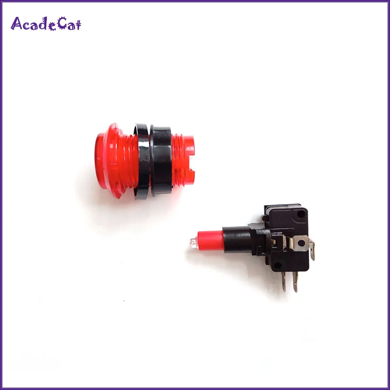 Бесплатная доставка 5V/12V аркада со светодиодной подсветкой кнопок 5 цветов для MAME