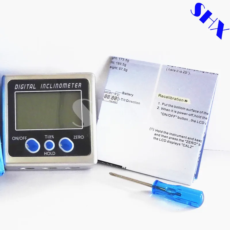 Цифровой угломер и уровень металлический ящик измерительный инструмент