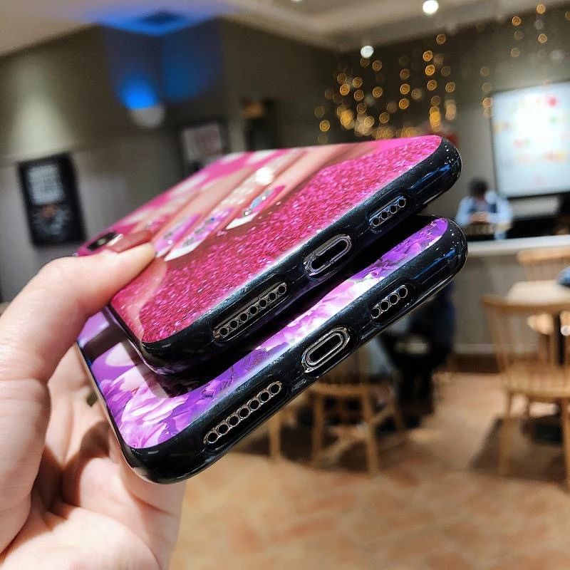 Модный чехол с блестящими гвоздями для девушек чехлы Samsung Galaxy S10 Роскошный