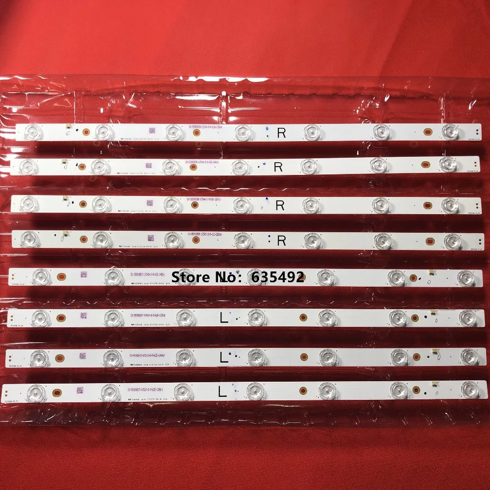 16 шт.(8R+ 8L) светодиодный подсветка полосы для 5" ТВ TX-55X603E TX-55AX630B TX-55AX630E TX-55DX600B TB5509M 550 ТВ 01 550 ТВ 02 V4