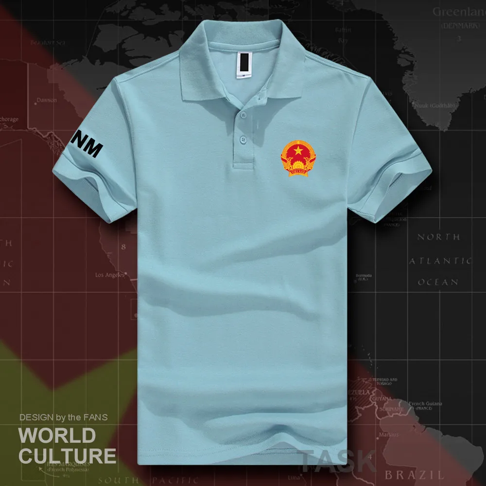 Socialist Republic of Vietnam VNM polo shirts men short sleeve white brands printed for country 2018 cotton nation emblem new | Мужская