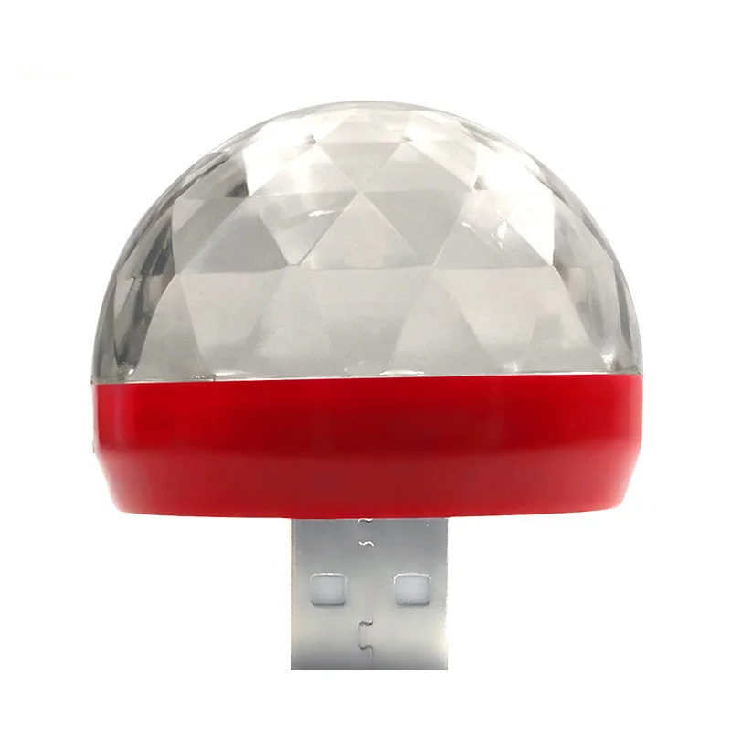 red with usb Светодиодный Автомобильный USB атмосферный свет DJ RGB мини красочная музыкальная лампа для USB-C поверхности телефона Наслаждайтесь футбольным матча - Название цвета: red with usb
