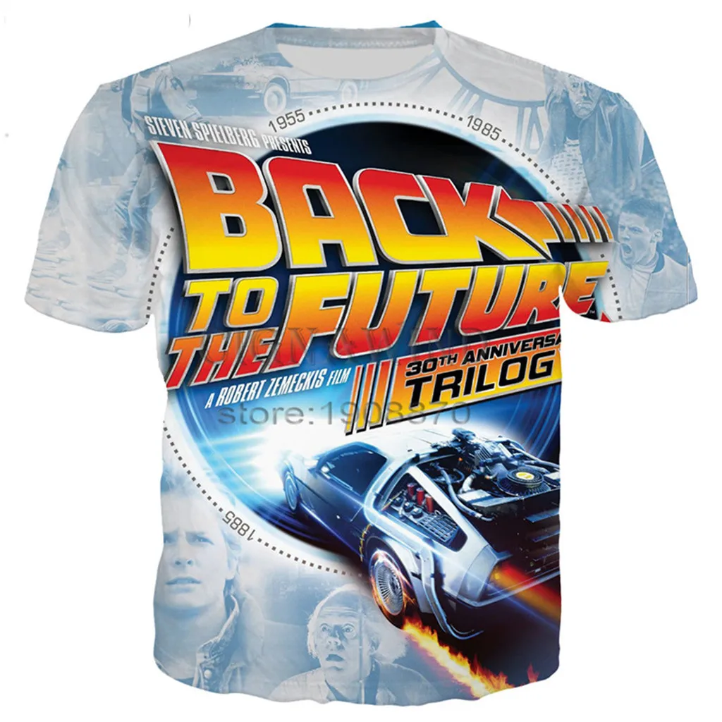 Новое поступление популярная Классическая футболка Назад в будущее мужские и