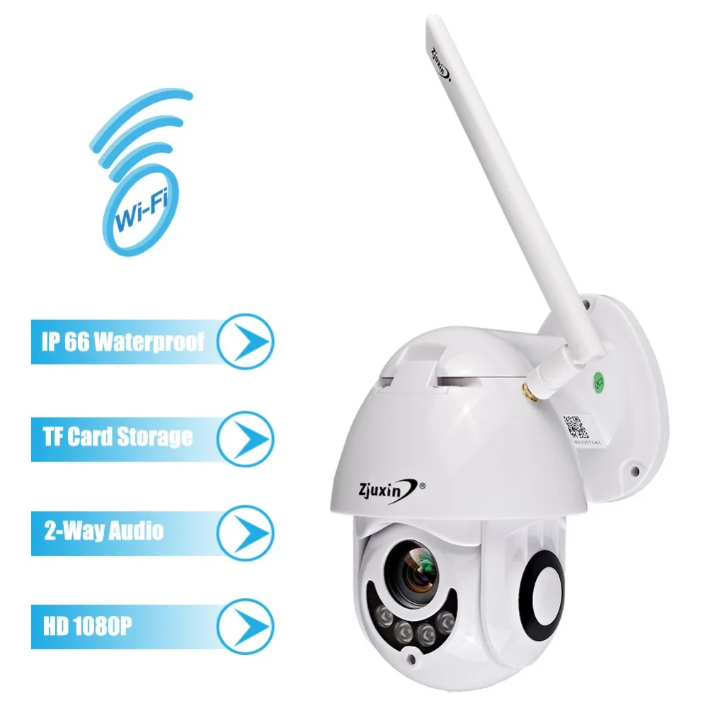 1080P беспроводная WiFi IP камера Onvif Full HD 2MP PTZ купольная наружная IP66 Водонепроницаемая