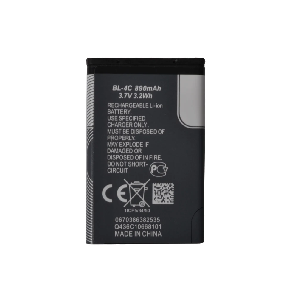 Momatry 3 7 V 890mAH BL 4C емкость батареи сотового телефона BL4C Замена для Nokia 6300 6136 6102i 6170
