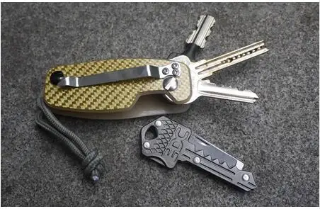 EDCGEAR Мини Открытый Отдых Выживание EDC инструменты ключ складной Ножи клинок