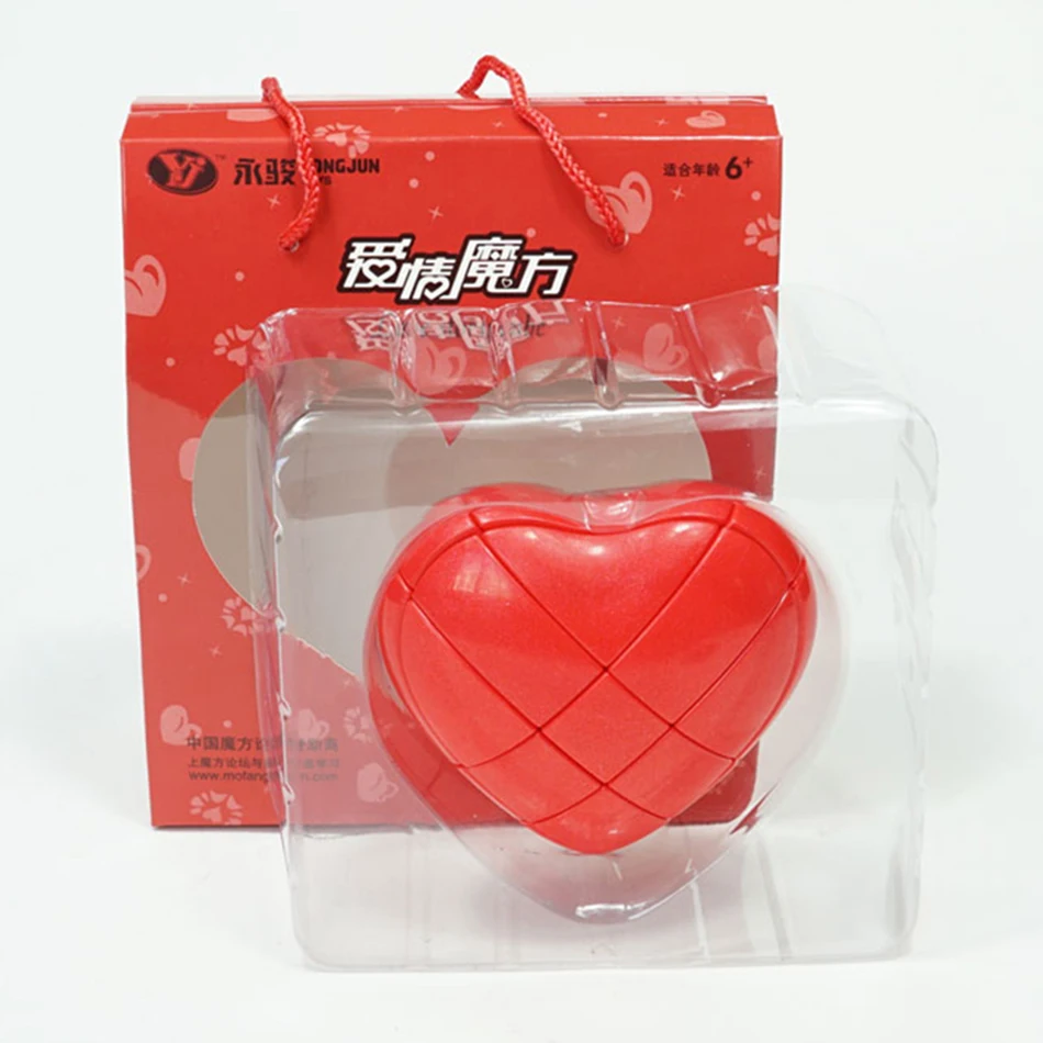 YJ Heart 3x3x3 креативный магический куб в форме сердца красный/синий/розовый кубар-Рубик на скорость образовательные детские игрушки