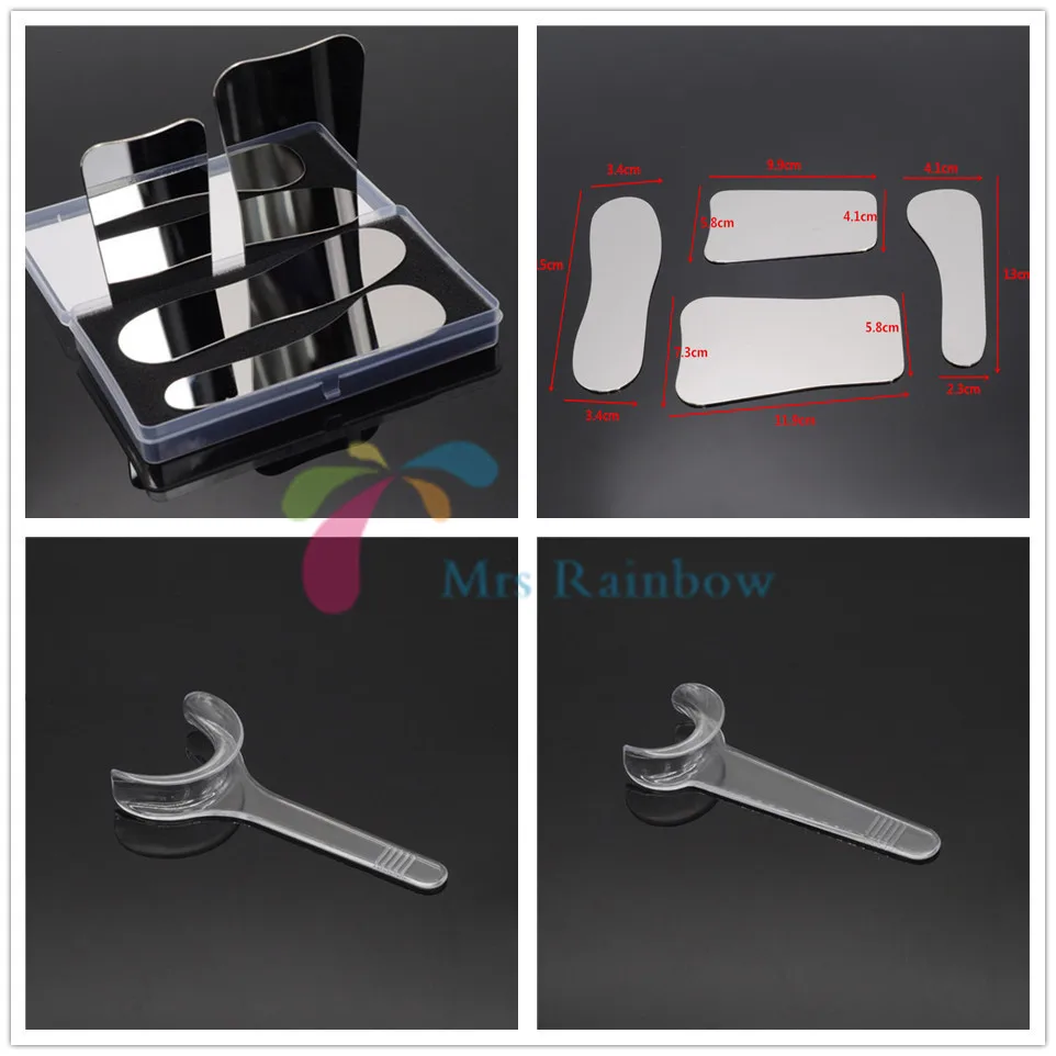 4/шт стоматологический ортодонтический отражатель для рта зеркала нержавеющая