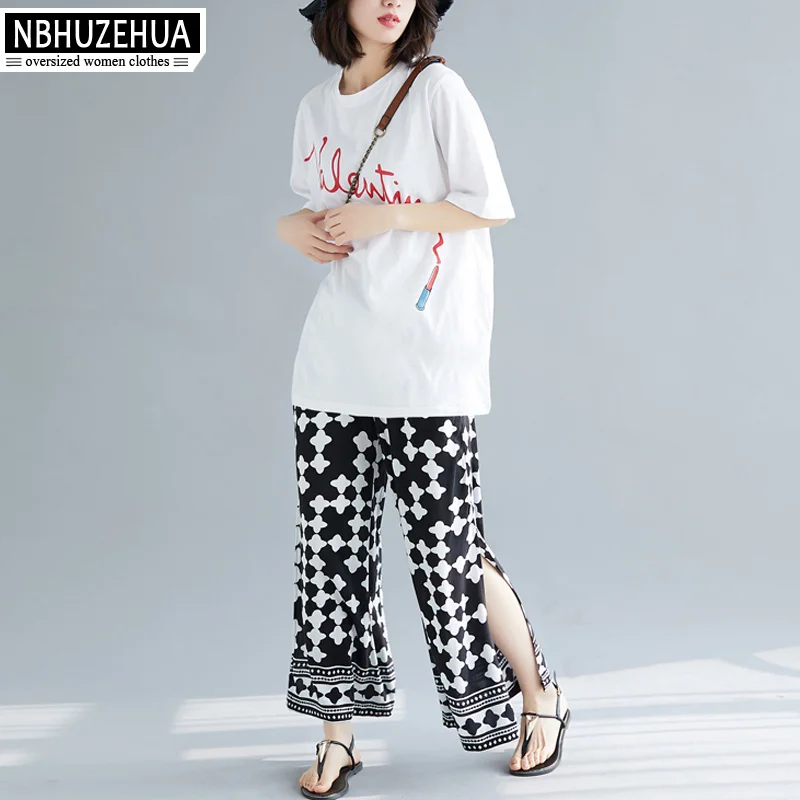 NBHUZEHUA женская футболка раньше 5XL с буквенным принтом белая 2019 Летняя Повседневная