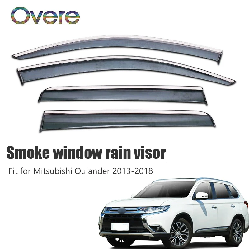 Овере Новинка 1 комплект детский дым окно козырек для Mitsubishi Outlander 2013 2014 2015 2016 2017 2018