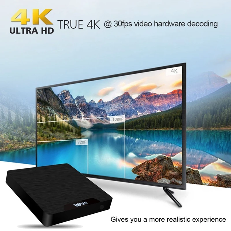 S905W Android 7 1 ТВ приставка Amlogic четырехъядерный 64 бит ОЗУ 2 Гб ПЗУ 16 ГБ 4K WiFi Smart kd ip tv