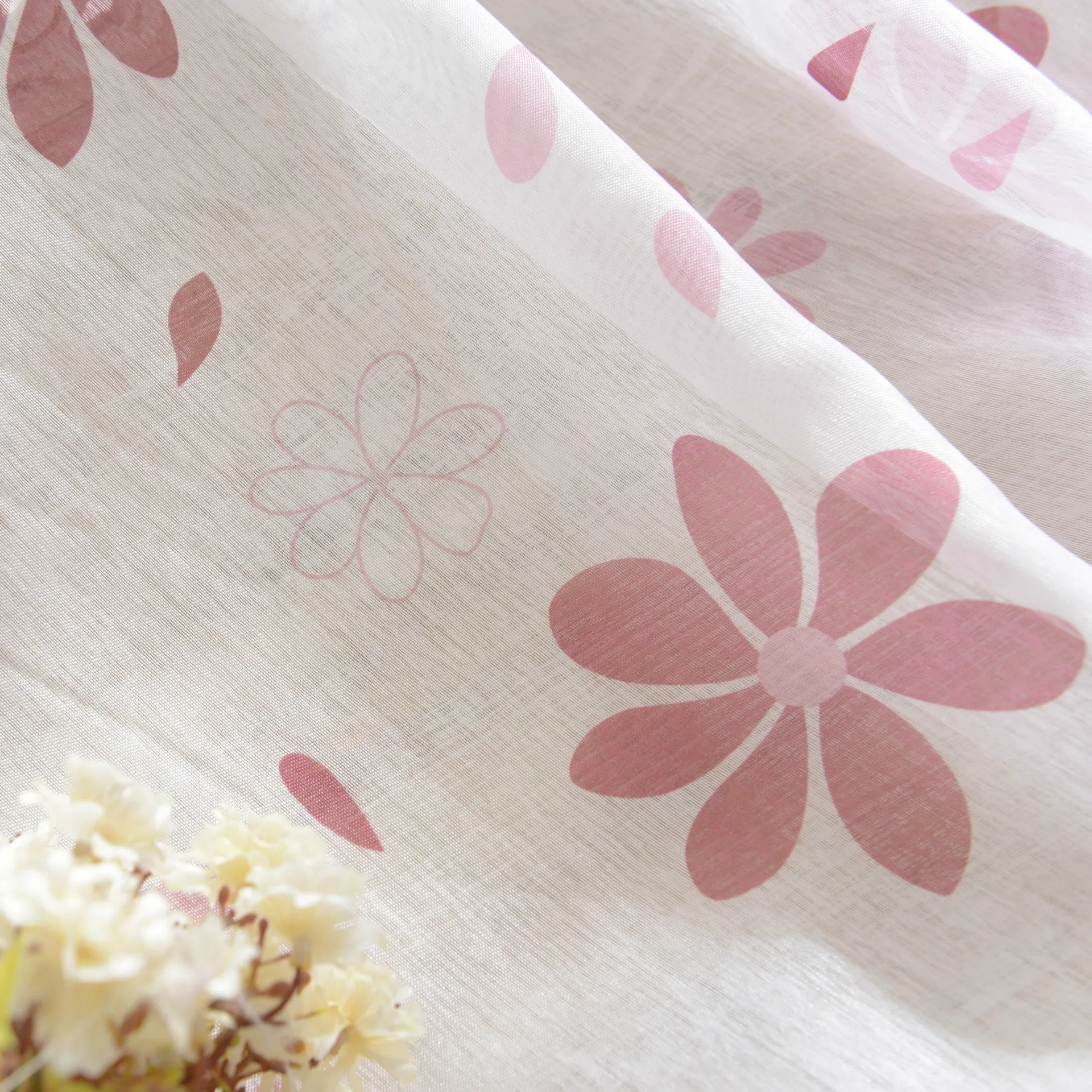 

High quality 100% poly shading curtains , flower printing, screen curtains for living room ,bed room four colors assorted