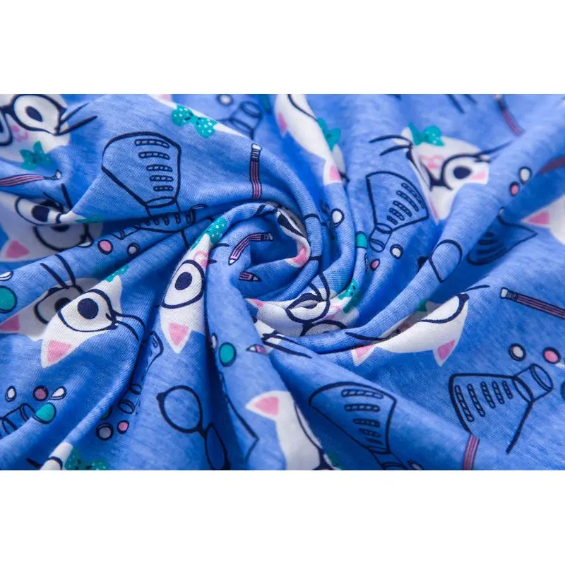 2020 Летняя женская Повседневная Ночная рубашка с мультяшным принтом ночная из 100%