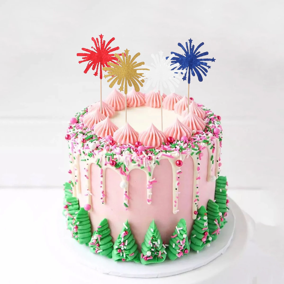 8 шт. торты для вечеринки на день рождения изысканные фейерверки Форма торт
