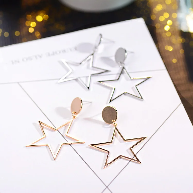 2017 Top Fashion Zinc Alloy Square Women Classic Brinco The New Stylish Earrings All-match Hollow Y293 |