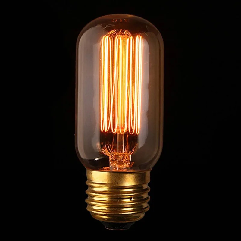 Новый T45 Ретро Винтаж Эдисон лампы 110V/220V 60W E27 накаливания прямой арт Edison