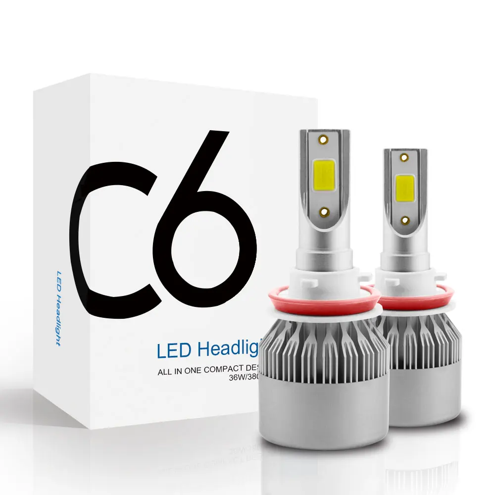 TXVSO8 C6 светодиодная Автомобильная фара H7 LED H4 Лампа HB2 H1 H3 H11 HB3 9005 HB4 9006 9004 9007 72 Вт 8000lm