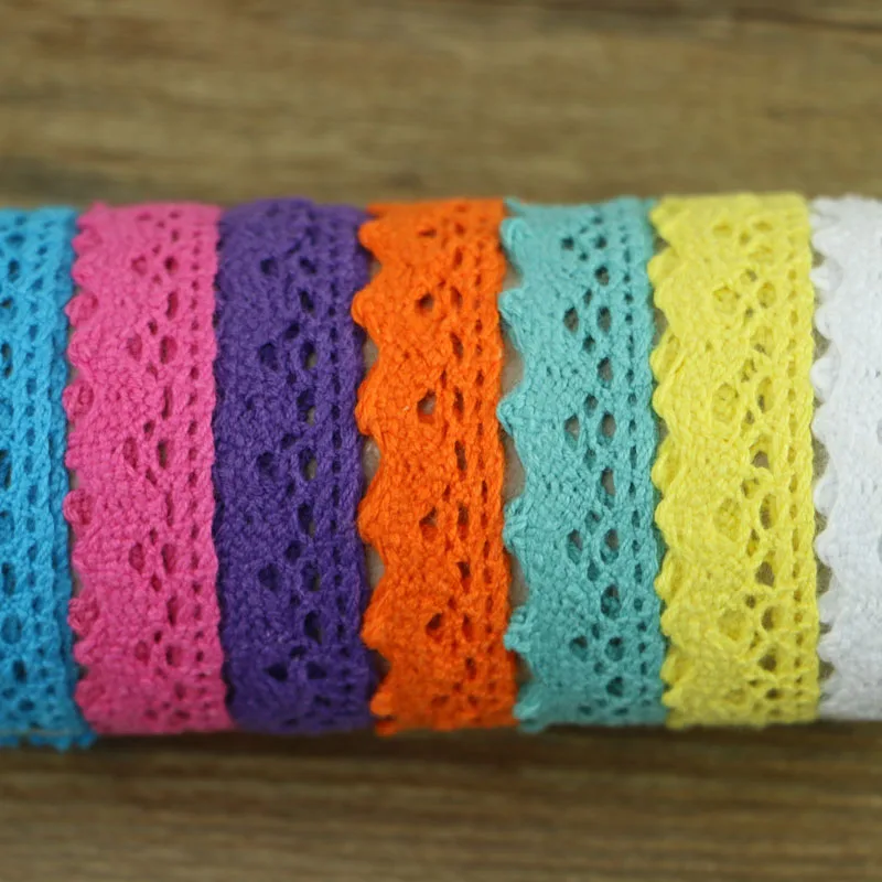 5 colors randomly shipped 25 yards cotton knitted lace DIY handmade wedding / craft gift packaging decoration | Дом и сад