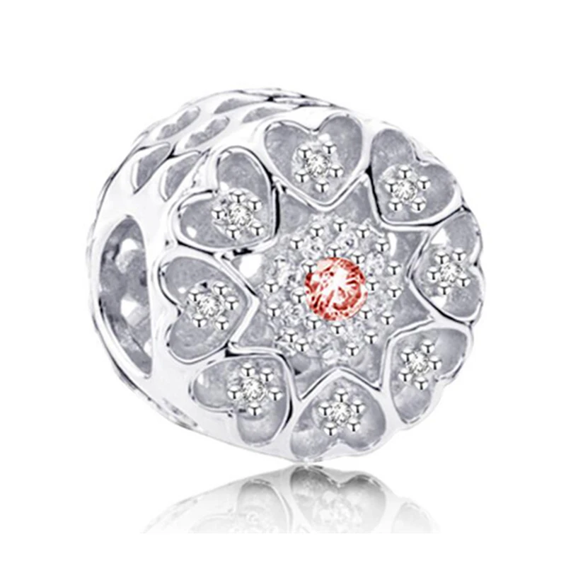 Fit Pandora, женские браслеты и браслеты, сделай сам, ювелирные изделия, подарки для женщин, горячая Распродажа, вечерние, бусины, надеюсь, цветы, любовь, сердца, хрустальные подвески