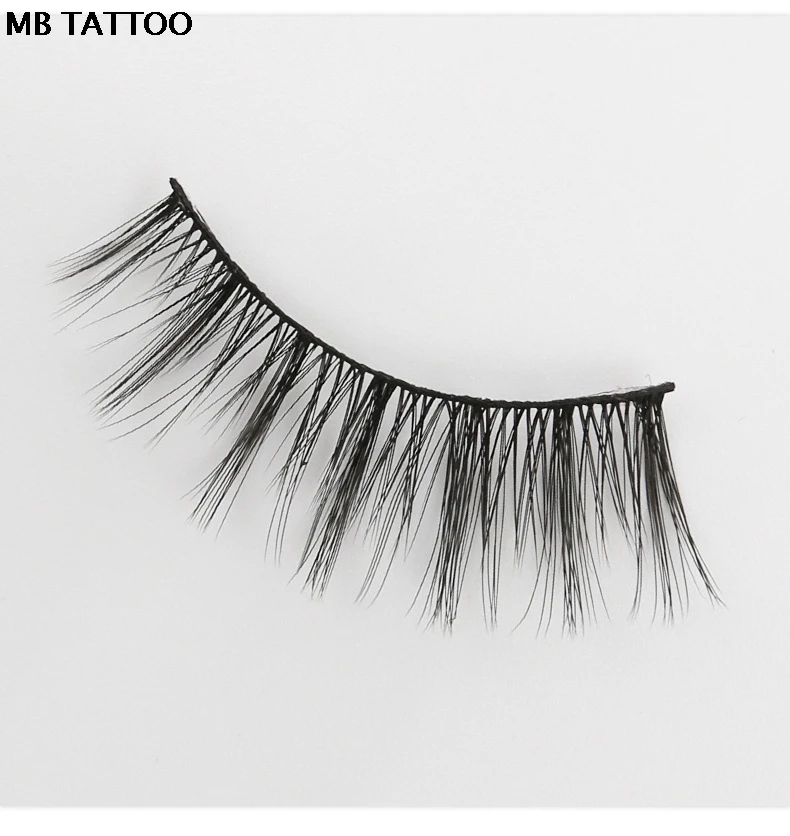 MB 3 пары норки ресницы natural накладные 3D lashes Макияж мягкая Поддельные расширение hand