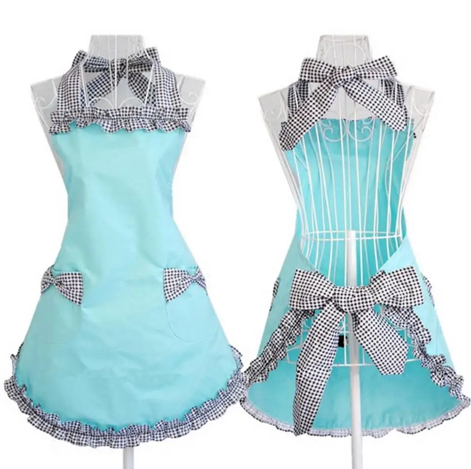 Роскошные фартуки сетки Ресторан Небесно голубой ногтей красота модный фартук