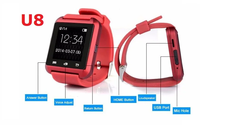 Stepfly Bluetooth часы U8 для IOS IPhone 4/5S/6 samsung S4/Note 3 htc Android/IOS телефон смарт часы GT08 DZ09