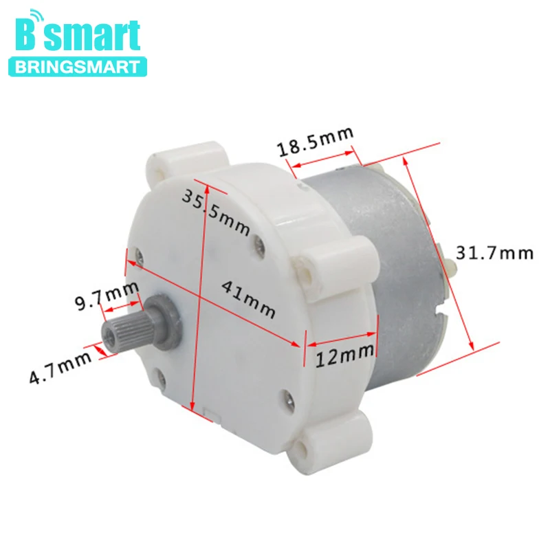 Bringsmart DC 6 ~ 12 вольт пластиковый редукционный мотор коробка передач M3 с резьбовым