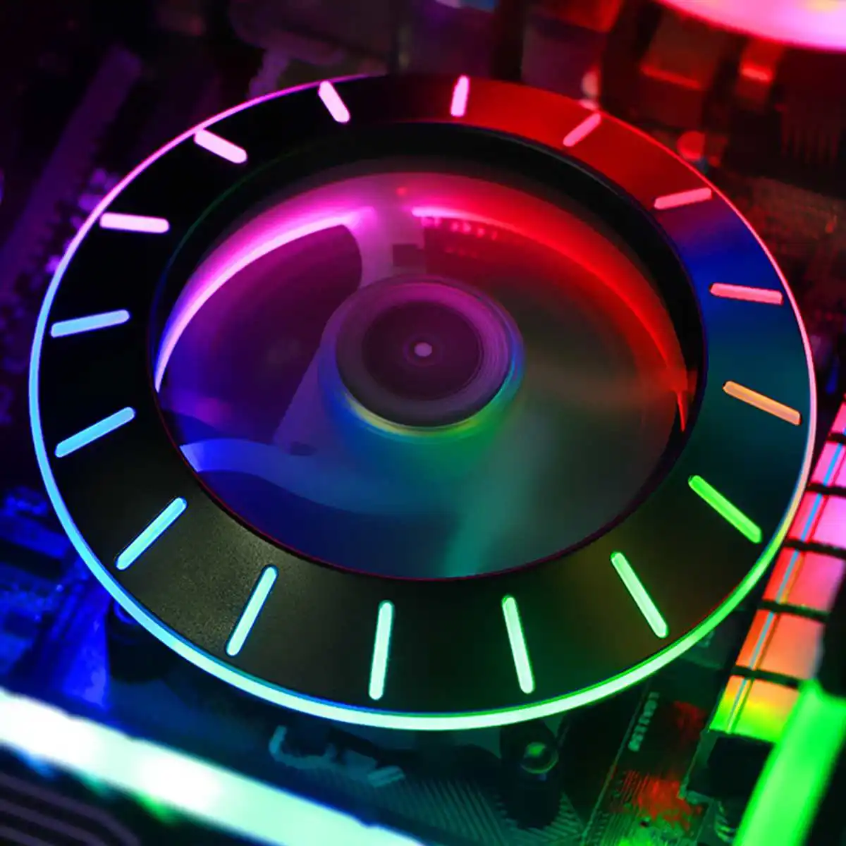 Универсальная цветная(RGB) Процессор кулер с цветовой моделью RGB Вентилятор охлаждения тихий охлаждающий вентилятор радиатора для LGA 115X/775 AMD FM2/FM1/AM3+/AM4/AM2/940/939/754