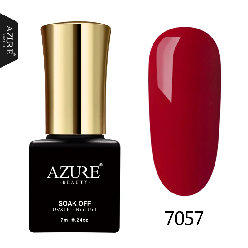7057 Azure beauty, 50 цветов, УФ-гель для ногтей, Полупостоянный светодиодный Гель-лак для ногтей, впитывается, сделай сам, дизайн, Гель-лак для ногтей, 7 мл - Цвет: 7057