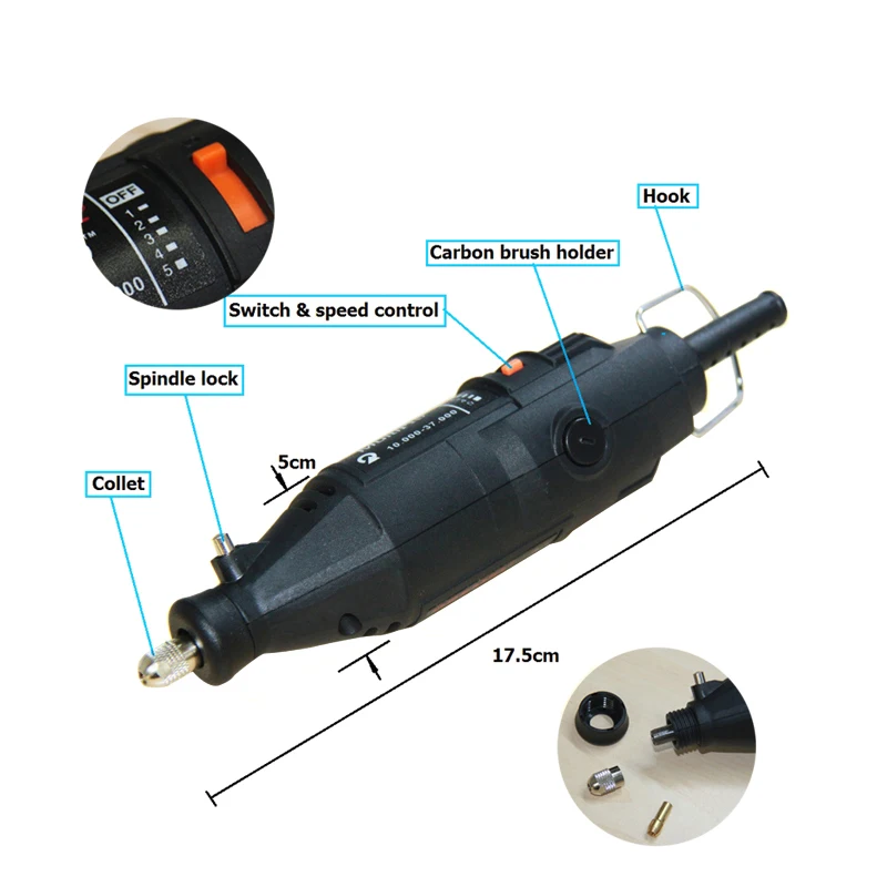 Сумасшедшая мощность 220 В 180 Вт Dremel электрические инструменты мини шлифовальная ДРЕЛЬ Dremel дрель скорость электрическая дрель аксессуары AMY009