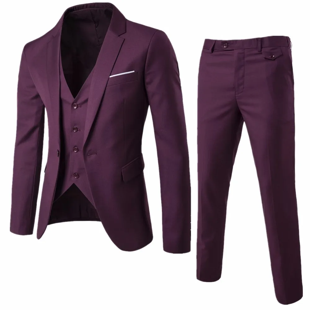 

2021Spring and autumn new plus size 6xl mens suits wedding groom good quality casual men dress suits 3 peiece (jacket+pant+vest)