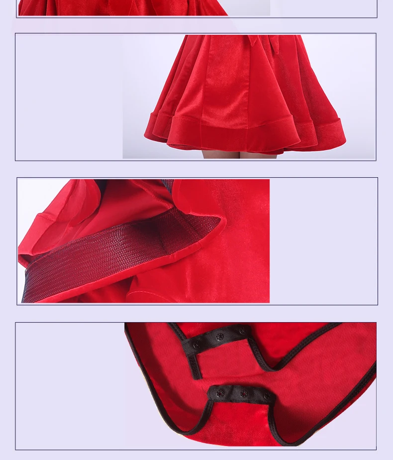 Kids Latin Dance Costume Long Sleeve Blue/Red Latin Practice Clothing Latin Competition Dresses Rumba/Tango Outfit DQL1323